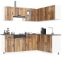 Mueble cocina Kalmar madera vieja 11 pzas madera contrachapada