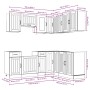 Mueble cocina Kalmar madera vieja 11 pzas madera contrachapada