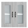 Armario pared cocina puerta de cristal Kalmar sonoma gris