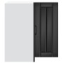 Mueble de cocina esquina pared Lucca madera ingeniería negra