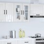 Armario pared cocina puerta cristal Lucca blanca alto brillo