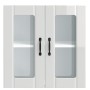Armario pared cocina puerta cristal Lucca blanca alto brillo