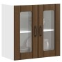 Armario pared cocina puerta de cristal Lucca roble marrón