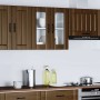 Armario pared cocina puerta de cristal Lucca roble marrón