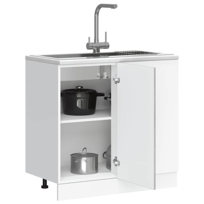 Mueble bajo de cocina Kalmar gris sonoma madera de ingeniería