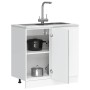 Mueble bajo de cocina Kalmar gris sonoma madera de ingeniería