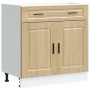 Mueble bajo de cocina porto roble sonoma madera reconstituida