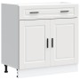 Mueble bajo de cocina Porto madera contrachapada blanca
