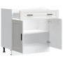 Mueble bajo de cocina Porto madera contrachapada blanca