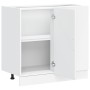 Mueble bajo para fregadero de madera de ingeniería blanca