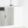 Mueble bajo para fregadero de madera ingeniería sonoma gris