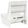 Silla de jardín madera maciza de pino blanco 60x64x70,5 cm