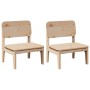 Sillas de jardín 2 uds madera maciza pino 60x52,5x72 cm