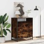 Cómoda de madera contrachapada roble ahumado 70x41x70 cm