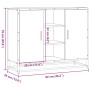 Aparador de madera de ingeniería marrón roble 92x35x76 cm