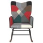 Silla mecedora de tela patchwork