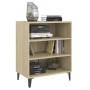 Aparador de madera contrachapada color roble Sonoma 57x35x70 cm