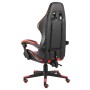 Silla gaming de cuero sintético negro y rojo