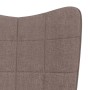 Silla mecedora de tela gris taupe