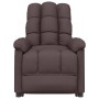 Sillón de masaje eléctrico tela marrón oscuro