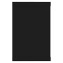 Estante cubo de pared 2 uds contrachapado negro 60x15x23 cm