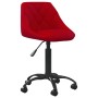Silla de oficina de terciopelo rojo tinto
