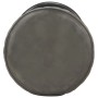 Taburete de cocina de cuero auténtico gris envejecido