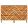 Armario auxiliar 2 uds madera mango marrón negro 60x33,5x75cm