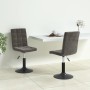 Sillas de comedor giratorias 2 unidades terciopelo gris oscuro