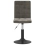 Sillas de comedor giratorias 2 unidades terciopelo gris oscuro