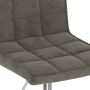 Sillas de comedor giratorias 2 unidades terciopelo gris oscuro