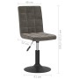 Sillas de comedor giratorias 2 unidades terciopelo gris oscuro