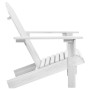 Silla de jardín de madera blanca