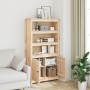 Aparador de madera maciza de pino 80x35x154 cm