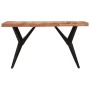 Mesa de comedor madera maciza de acacia negra 140x70x76 cm