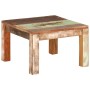 Mesa de centro de madera maciza reciclada 55x55x35 cm