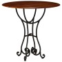 Mesa de comedor madera maciza de acacia acabado miel 80x76 cm
