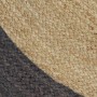 Alfombra hecha a mano de yute con borde gris oscuro 240 cm