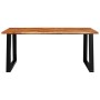 Mesa de comedor con borde vivo madera maciza acacia 180x90x75cm