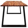 Mesa de comedor con borde vivo madera maciza acacia 180x90x75cm