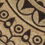 Alfombra de yute tejida a mano estampado marrón oscuro 120 cm