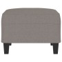 Reposapiés de tela gris taupe 70x55x41 cm