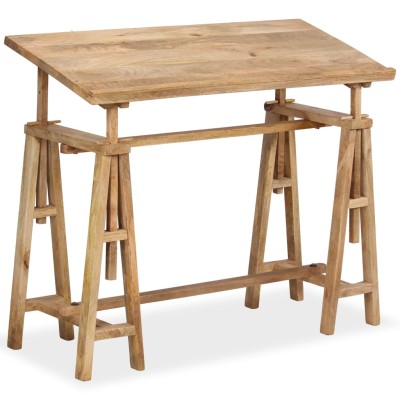 Mesa de dibujo de madera maciza de mango 116x50x76 cm