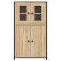 Aparador alto madera contrachapada roble Sonoma 62x32x106,5 cm