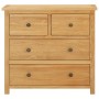 Cajonera de madera de roble macizo 80x35x75 cm