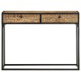 Mesa consola de madera maciza de mango 100x35x75 cm