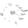 Reloj 3D de pared con diseño moderno plateado 100 cm XXL