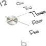 Reloj 3D de pared con diseño moderno plateado 100 cm XXL