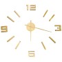 Reloj 3D de pared con diseño moderno dorado 100 cm XXL