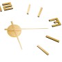 Reloj 3D de pared con diseño moderno dorado 100 cm XXL